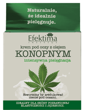 EFEKTIMA,krem pod oczy z olejem konopnym, intensywna pielęgnacja,przód