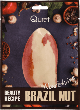 QURET,maska w płachcie odżywcza Brazil Nut,przód