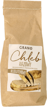 GRANO,mieszanka piekarnicza Chleb Razowy bezglutenowy,przód
