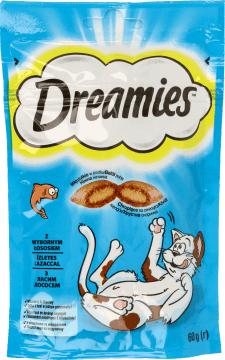 DREAMIES,przysmak dla kota z łososiem,przód