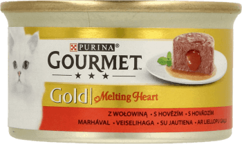 PURINA GOURMET,karma pełnoporcjowa, mokra dla dorosłych kotów z wołowiną,przód