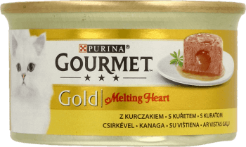 PURINA GOURMET,karma pełnoporcjowa, mokra dla dorosłych kotów z kurczakiem,przód
