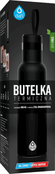 DAFI,butelka termiczna poj. 490 ml, ze stali kwasoodpornej, mix,przód