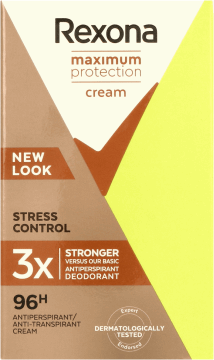 REXONA,antyperspirant w kremie dla kobiet, Stress Control,przód