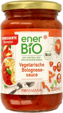 ENERBIO,wegetariański sos Bolognese,przód