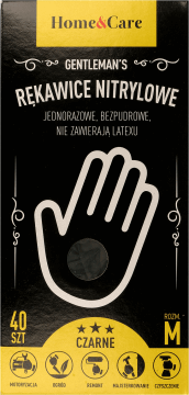 HOME&CARE,rękawice nitrylowe jednorazowe, rozm. M,przód