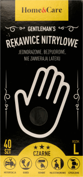 HOME&CARE,rękawice nitrylowe jednorazowe, rozm. L,przód