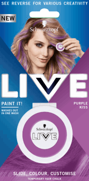 SCHWARZKOPF LIVE,kreda do włosów zmywalna, Purple Kiss,przód