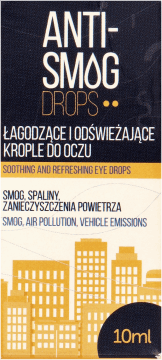 ANTI-SMOG DROPS,krople do oczu łagodzące i odświeżające,przód