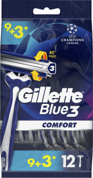 GILLETTE,maszynki do golenia 3-ostrzowe, jednorazowe, dla mężczyzn,przód