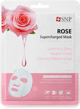 SNP,nawilżająca maska w płachcie z różą,przód