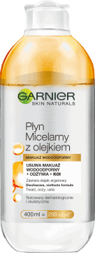 GARNIER,płyn micelarny z olejkiem arganowym,przód