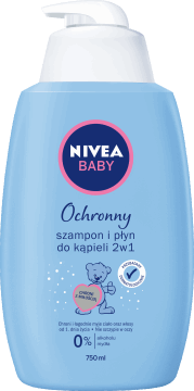 NIVEA BABY,szampon i płyn do kąpieli dla dzieci, 2w1, ochronny,przód