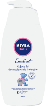 NIVEA BABY,żel do mycia ciała i włosów kojący,przód