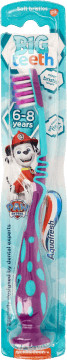 AQUAFRESH,szczoteczka do zębów dla dzieci 6-8 lat, Psi Patrol,przód