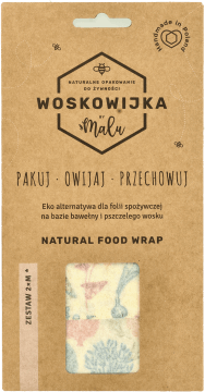 MALU,woskowijka, eko alternatywa dla folii spożywczej na bazie bawełny i pszczelego wosku,przód