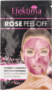 EFEKTIMA,maska peel-off ekstrakt z kwiatów Róży&D-panthenol,przód
