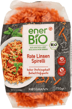 ENERBIO,makaron z czerwonej soczewicy Świderki,przód