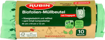 RUBIN,biodegradowalne worki 10L,przód