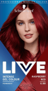 SCHWARZKOPF LIVE,farba do włosów w żelu trwała nr 6.88 Raspberry Red,przód