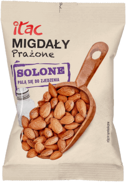 ITAC,migdały prażone solone,przód