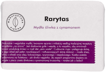 MANUFAKTURA PIĘKNA,mydło śliwka z cynamonem Rarytas,przód