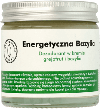 MANUFAKTURA PIĘKNA,dezodorant w kremie Energetyczna Bazylia,przód