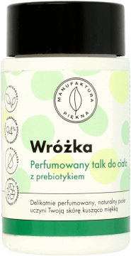 MANUFAKTURA PIĘKNA,talk do ciała perfumowany, z prebiotykiem,przód