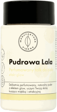 MANUFAKTURA PIĘKNA,talk do ciała perfumowany, efekt glow,przód