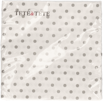 TETE A TETE,serwetki Basic Dots wym. 33x33 cm,przód
