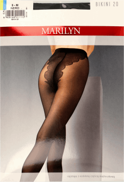 MARILYN,rajstopy damskie Bikini 20 DEN, Nero, 3-M,przód