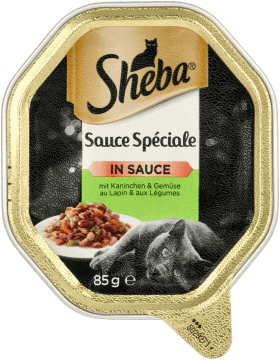 SHEBA,karma pełnoporcjowa, mokra dla dorosłych kotów z królikiem i warzywami,przód