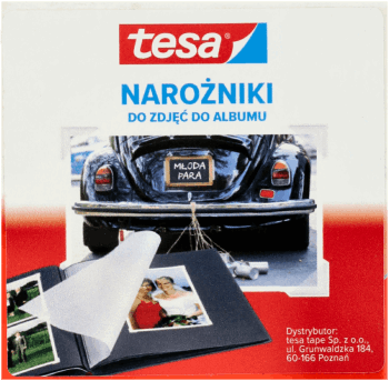 TESA,narożniki do zdjęć do albumu,przód