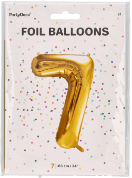 PARTY,balon foliowy cyfra  ''7'',przód