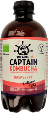 THE GUTSY CAPTAIN KOMBUCHA,napój organiczny malina,przód