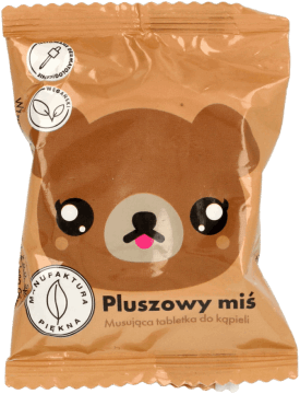 MANUFAKTURA PIĘKNA,musująca tabletka do kąpieli Pluszowy miś,przód