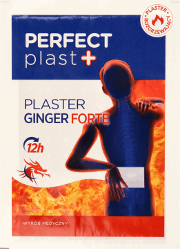 PERFECT PLAST,plaster rozgrzewający, Ginger Forte,przód