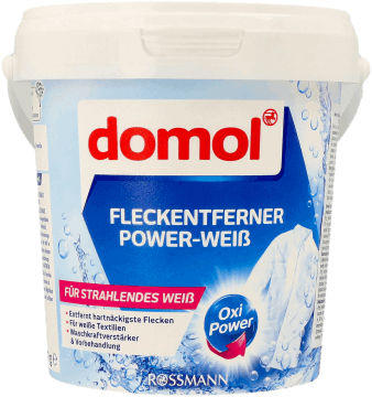 DOMOL,odplamiacz w proszku do białych tkanin,przód