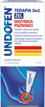 UNDOFEN,żel-terapia na grzybicę paznokci, 3w1,przód