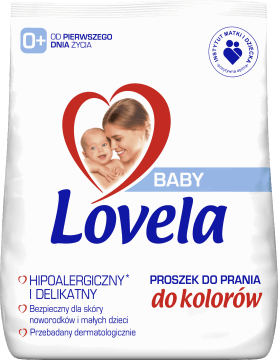 LOVELA,proszek do prania ubranek dziecięcych kolorowych,przód