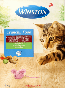WINSTON,przysmak dla kotów z wołowiną, jagnięciną i wątróbką,przód