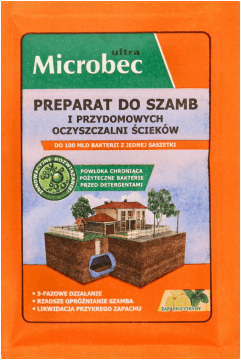 MICROBEC,preparat do szamb i przydomowych oczyszczalni ścieków,przód