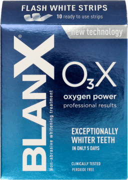 BLANX,wybielające paski do zębów,przód