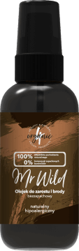 4ORGANIC,olejek do zarostu i brody naturalny, hipoalergiczny, bezzapachowy,przód
