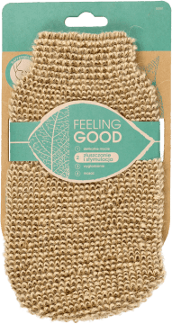 FEELING GOOD,rękawica do mycia ciała z włókien z juty,przód