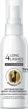 LONG4LASHES,antybakteryjny spray do dezynfekcji akcesoriów kosmetycznych,przód