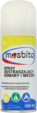 MOSBITO,suchy spray odstraszający komary i meszki,przód