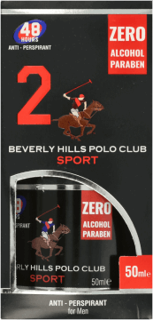 BEVERLY HILLS POLO CLUB,antyperspirant w kulce 48h,przód