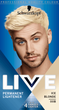 SCHWARZKOPF LIVE,farba do włosów trwała, nr 00B Ice Blond,przód