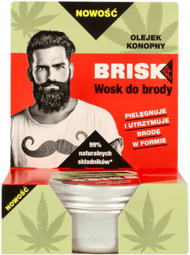 BRISK,wosk do brody,przód